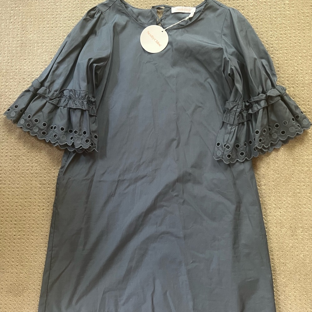 Seen by Chloè short blue sundress new with tags.